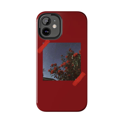 Chic Floral Tough Phone Case - Red Rose Design