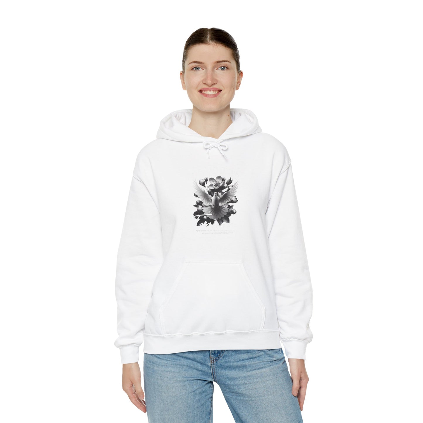 Artistic Unisex Hoodie with Floral Design