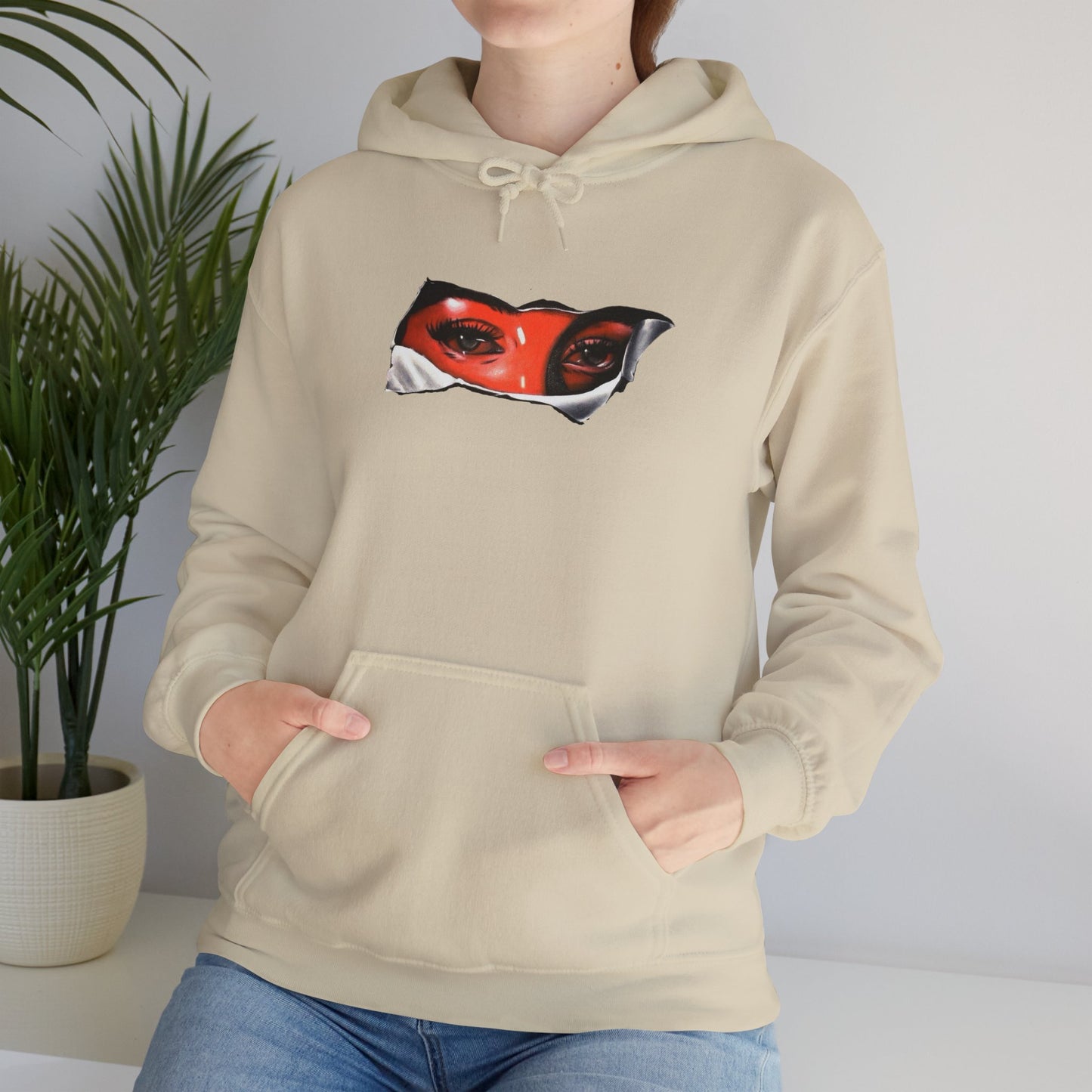 Unisex Heavy Blend Hoodie with Eye for Eye- Design - 100% Quality