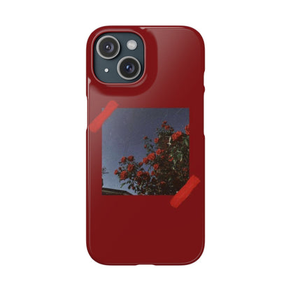 Vintage Floral Snap Case - Red Rose Design for iPhone