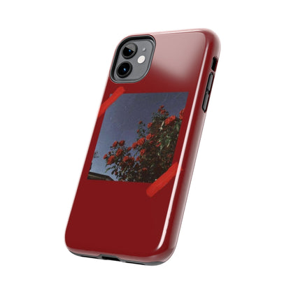 Chic Floral Tough Phone Case - Red Rose Design