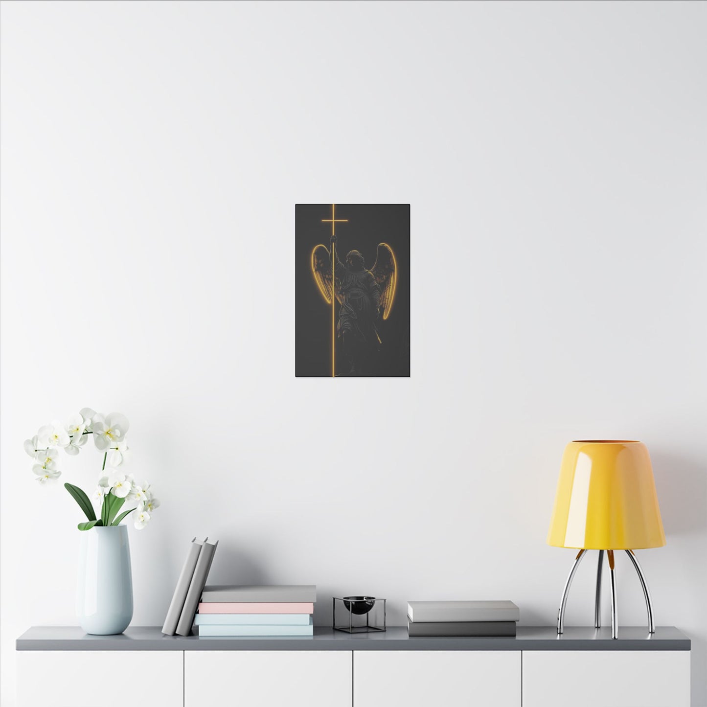 Angel of Light Canvas Art – Stretched Matte Wall Decor for Spiritual Spaces