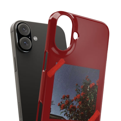 Vintage Floral Snap Case - Red Rose Design for iPhone