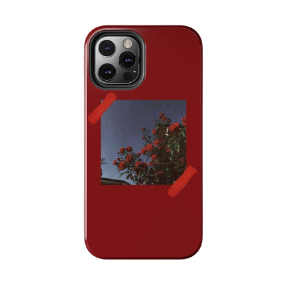 Chic Floral Tough Phone Case - Red Rose Design