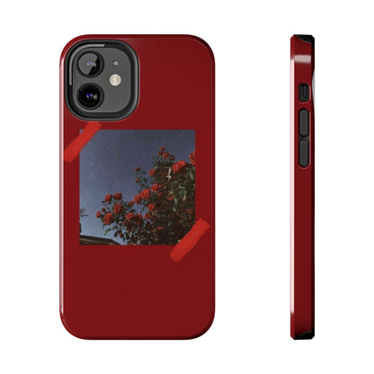 Chic Floral Tough Phone Case - Red Rose Design