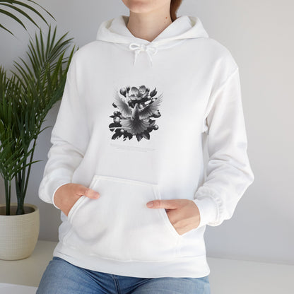 Artistic Unisex Hoodie with Floral Design