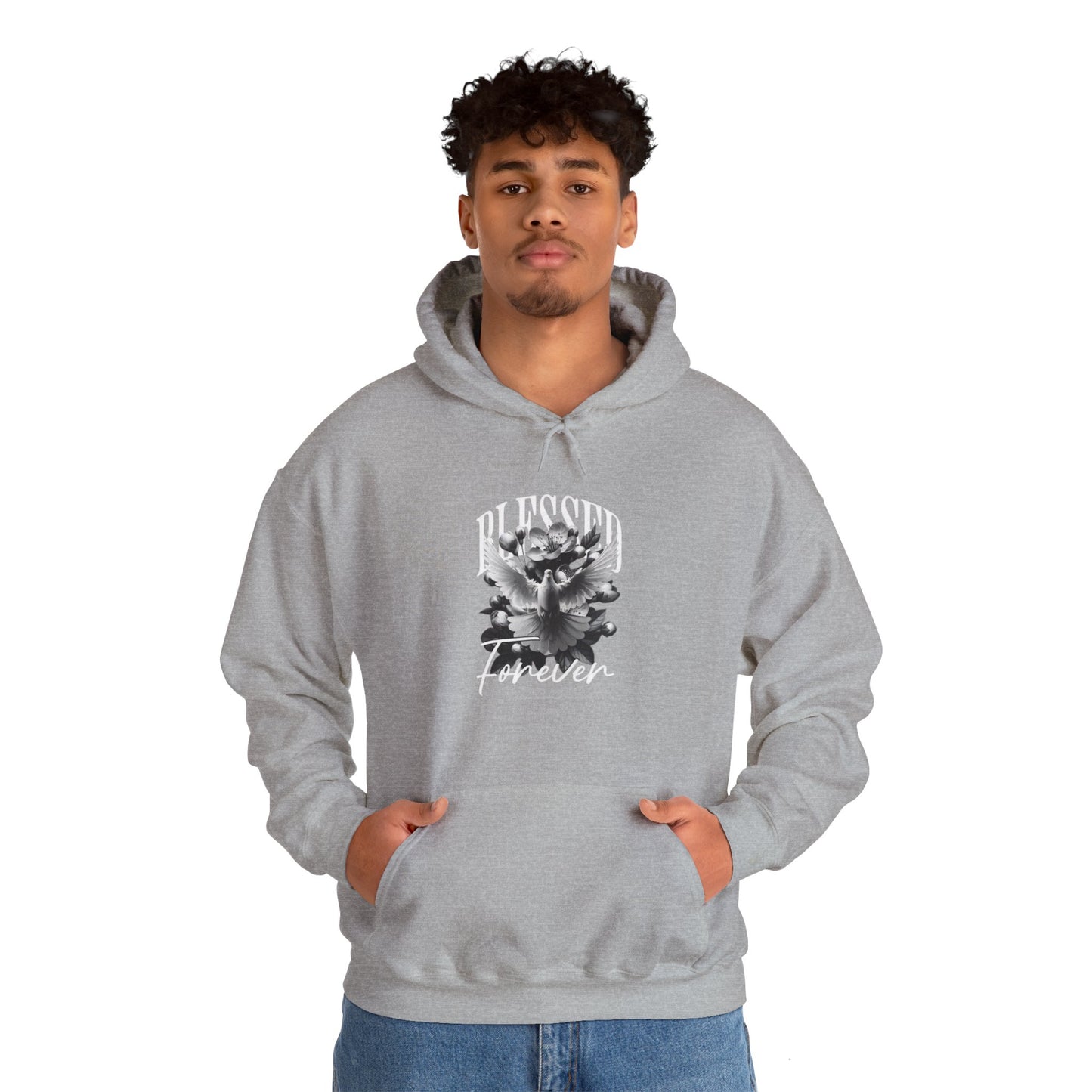 Artistic Unisex Hoodie with Floral Design