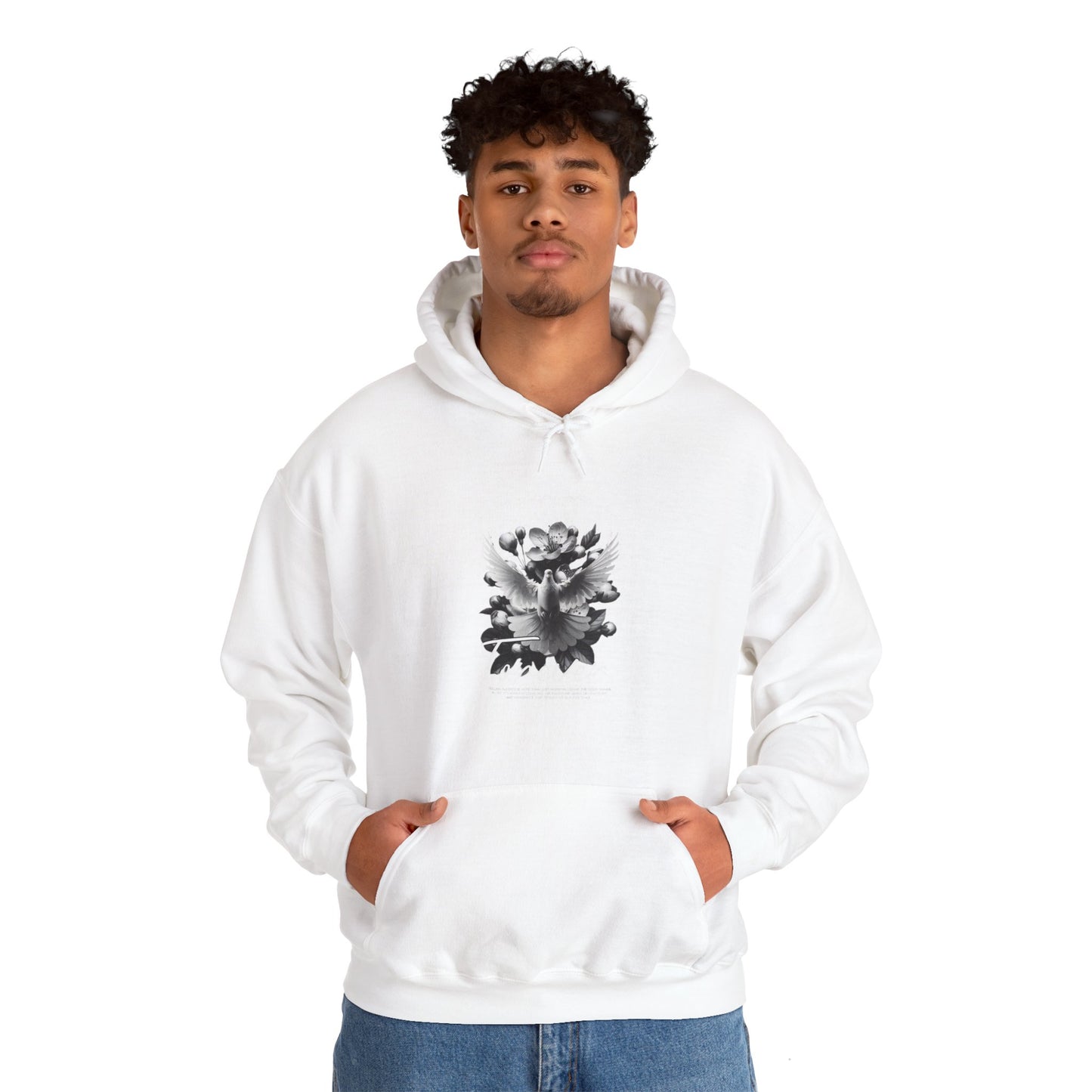 Artistic Unisex Hoodie with Floral Design