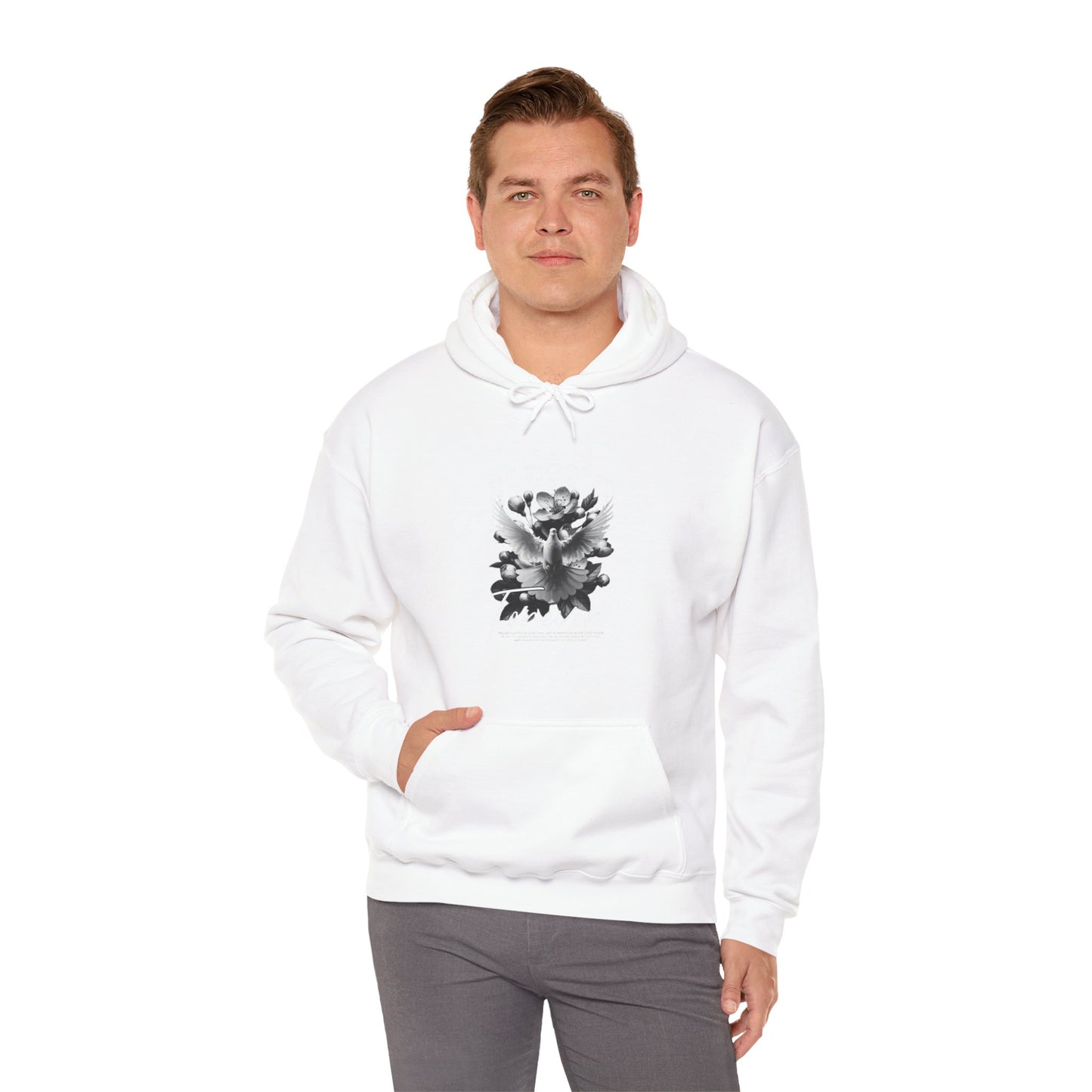 Artistic Unisex Hoodie with Floral Design