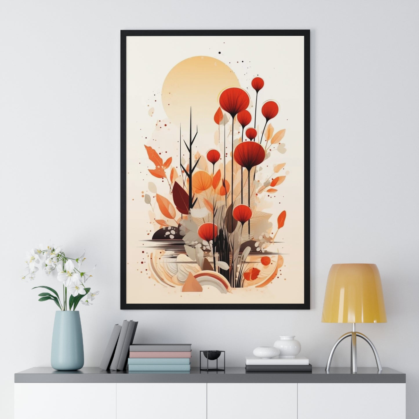 Vertical Framed Poster - Aesthetic Art Home Decor for Bedroom and Living Room