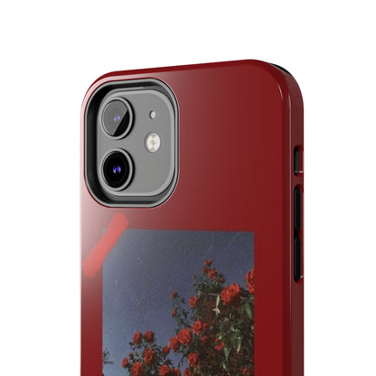 Chic Floral Tough Phone Case - Red Rose Design