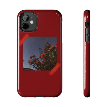 Chic Floral Tough Phone Case - Red Rose Design