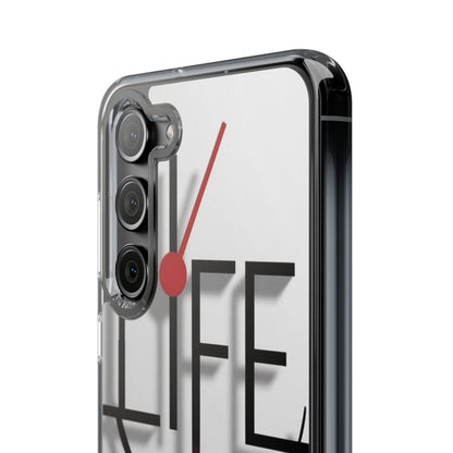 Inspirational Clear Phone Case - 'Life is Short. Live It!'