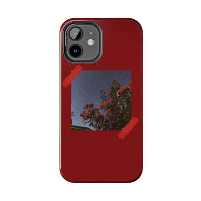 Chic Floral Tough Phone Case - Red Rose Design