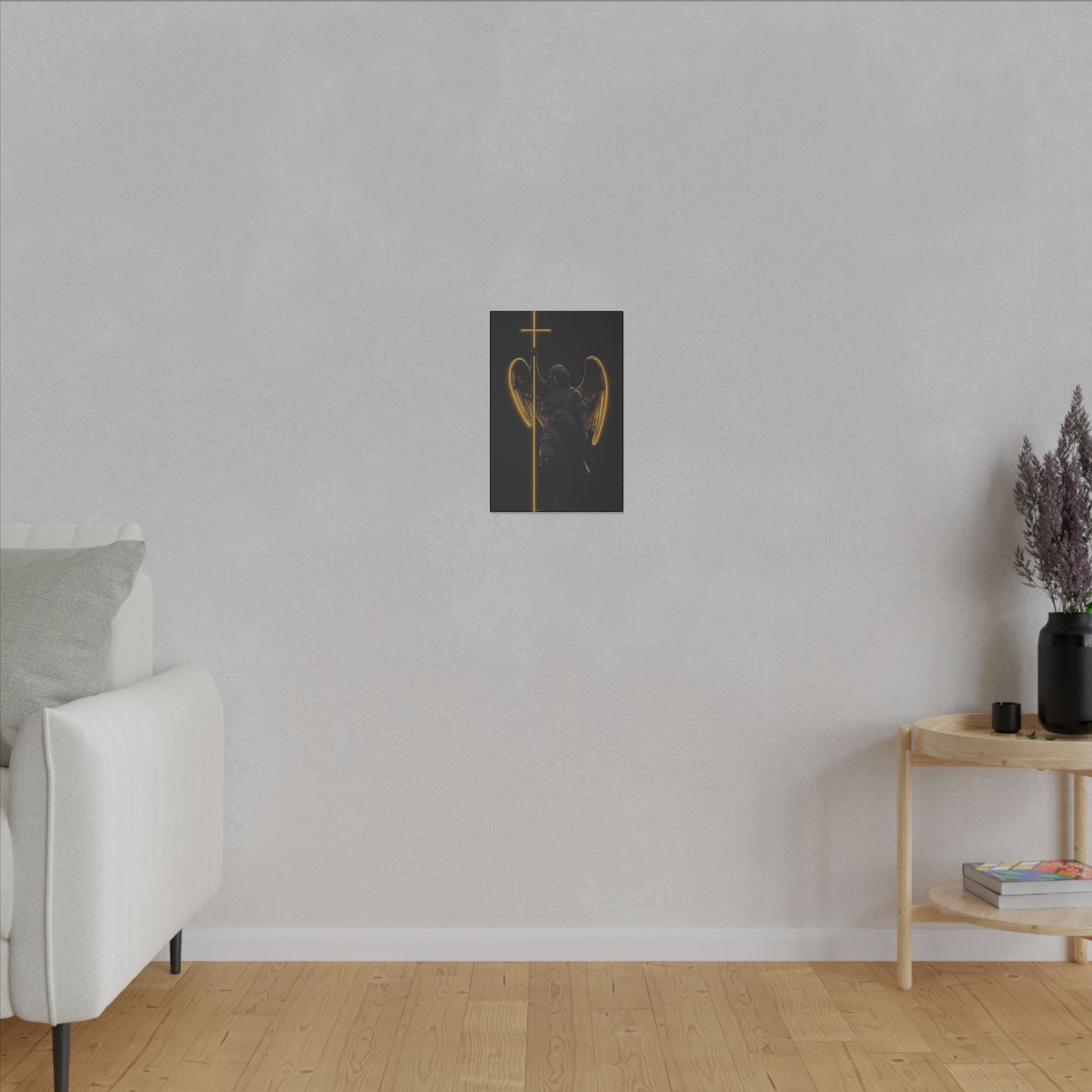 Angel of Light Canvas Art – Stretched Matte Wall Decor for Spiritual Spaces