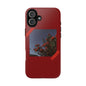 Chic Floral Tough Phone Case - Red Rose Design