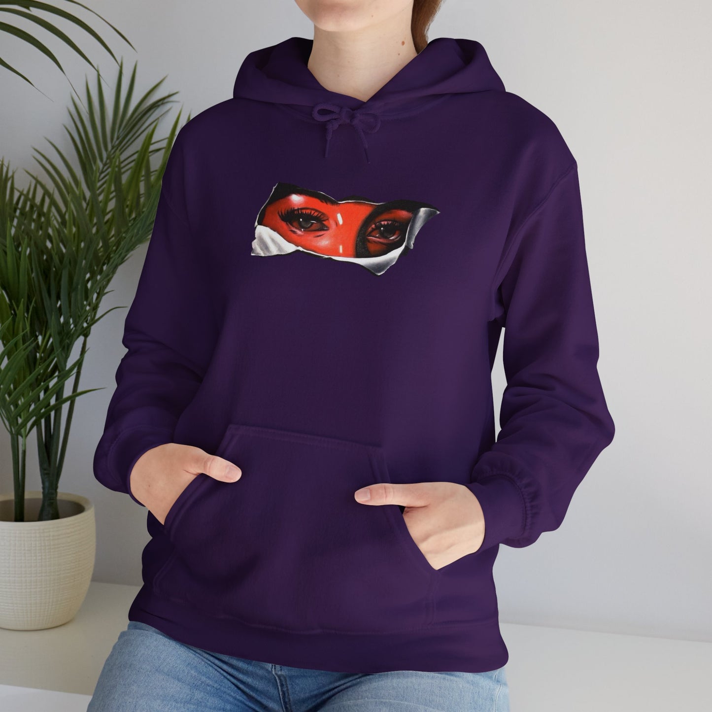 Unisex Heavy Blend Hoodie with Eye for Eye- Design - 100% Quality