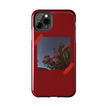 Chic Floral Tough Phone Case - Red Rose Design