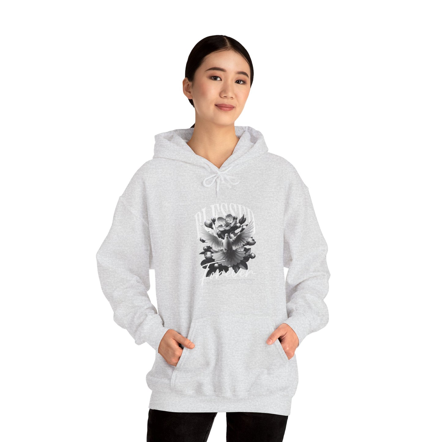 Artistic Unisex Hoodie with Floral Design