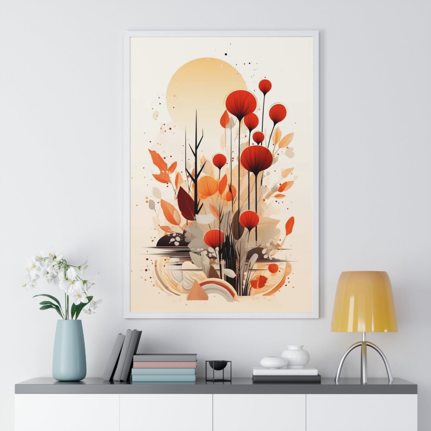 Vertical Framed Poster - Aesthetic Art Home Decor for Bedroom and Living Room