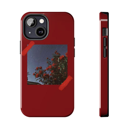 Chic Floral Tough Phone Case - Red Rose Design