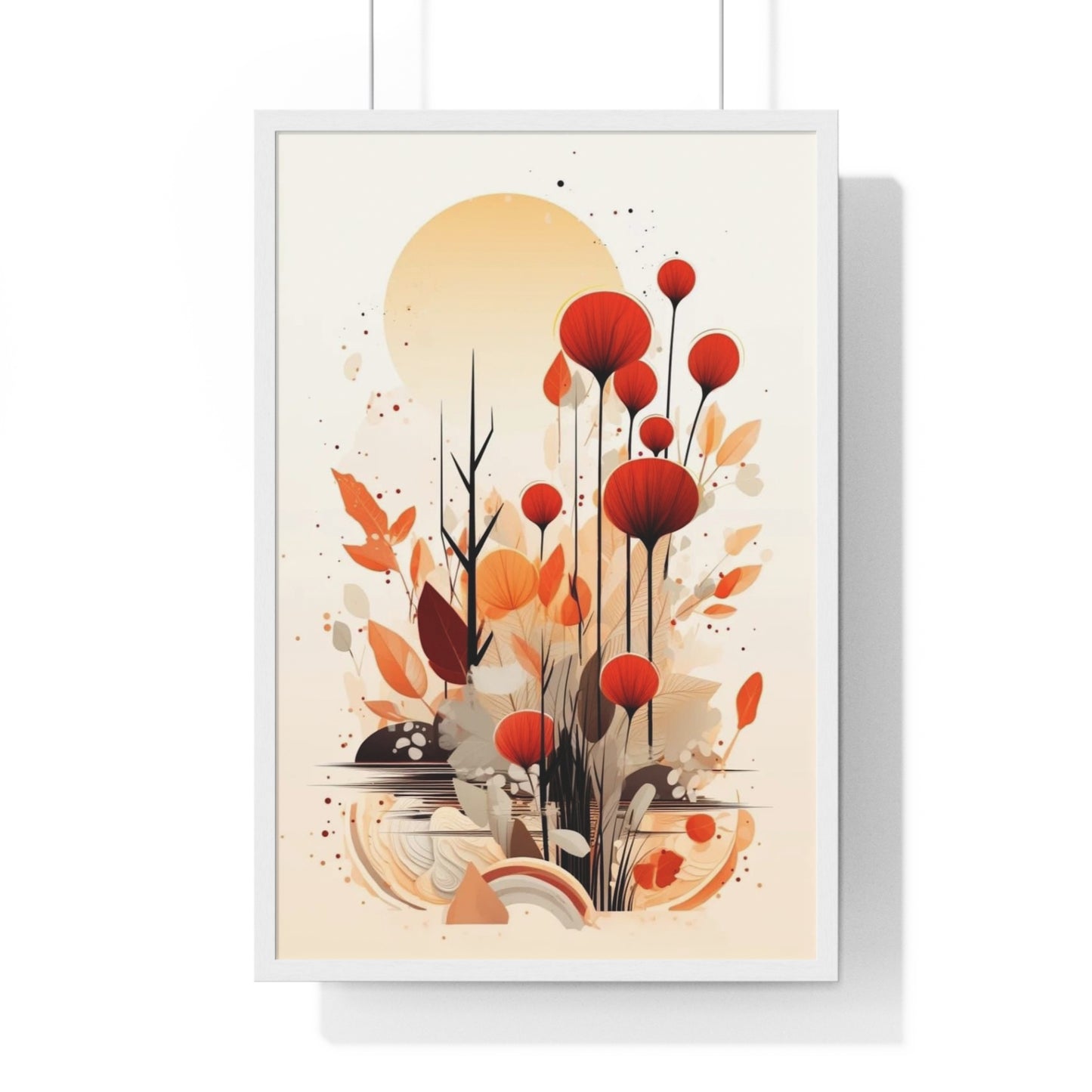 Vertical Framed Poster - Aesthetic Art Home Decor for Bedroom and Living Room