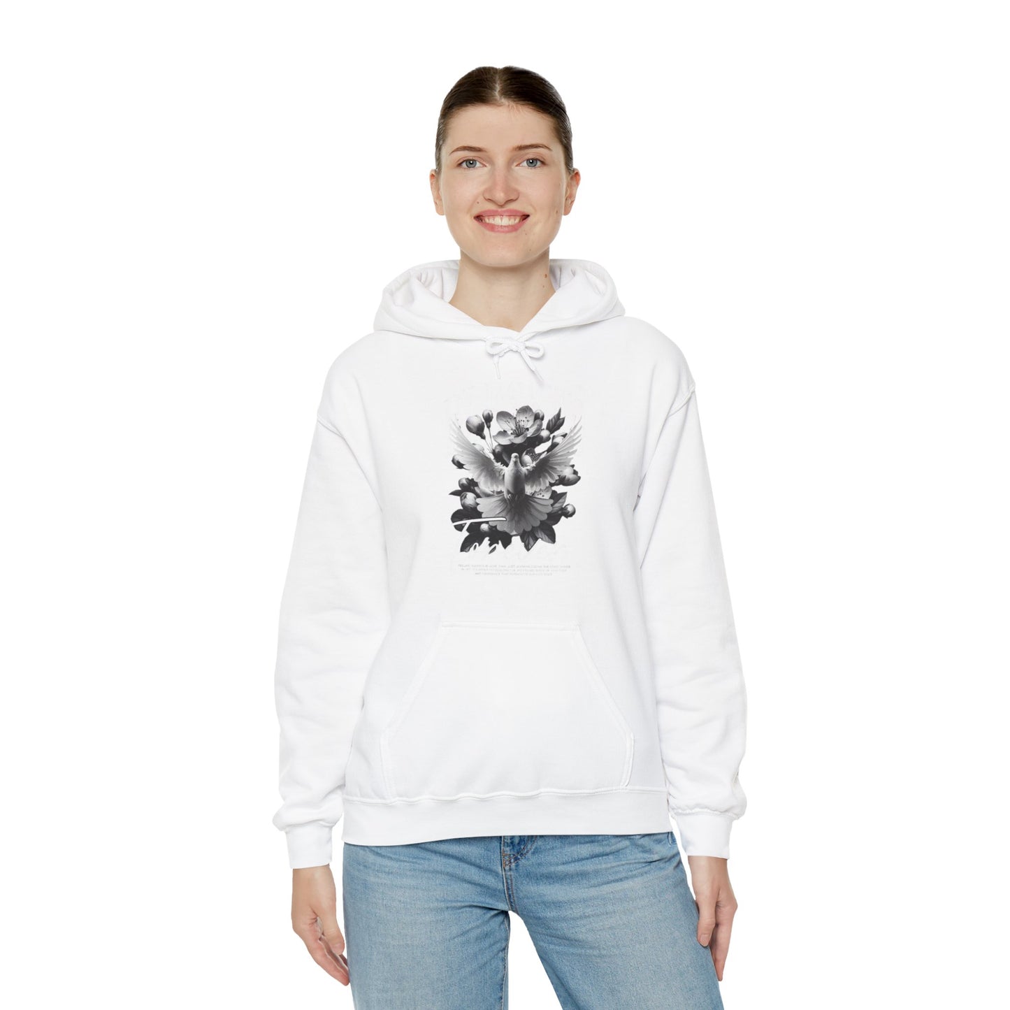 Vintage Floral Graphic Unisex Hooded Sweatshirt