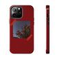 Chic Floral Tough Phone Case - Red Rose Design