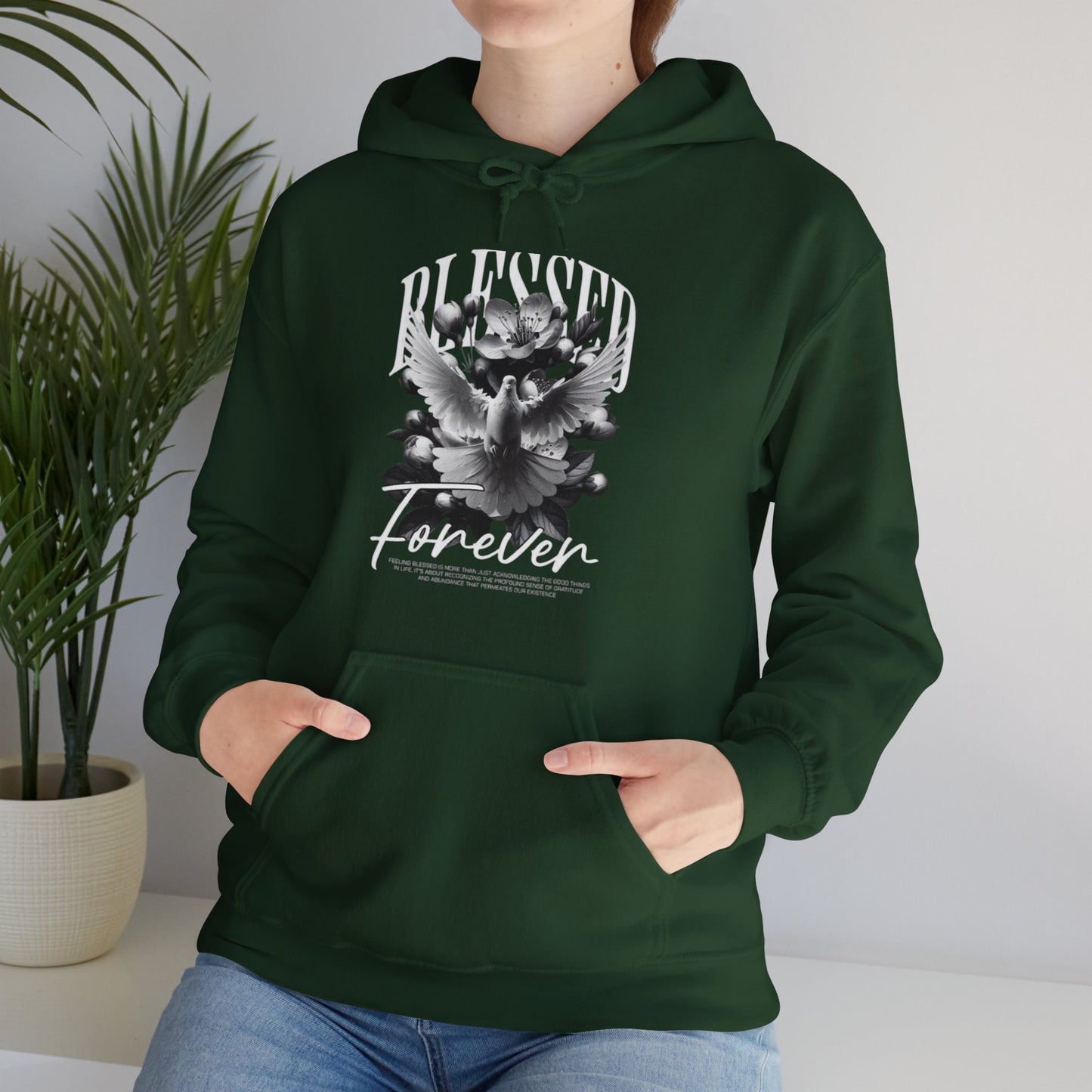 Vintage Floral Graphic Unisex Hooded Sweatshirt