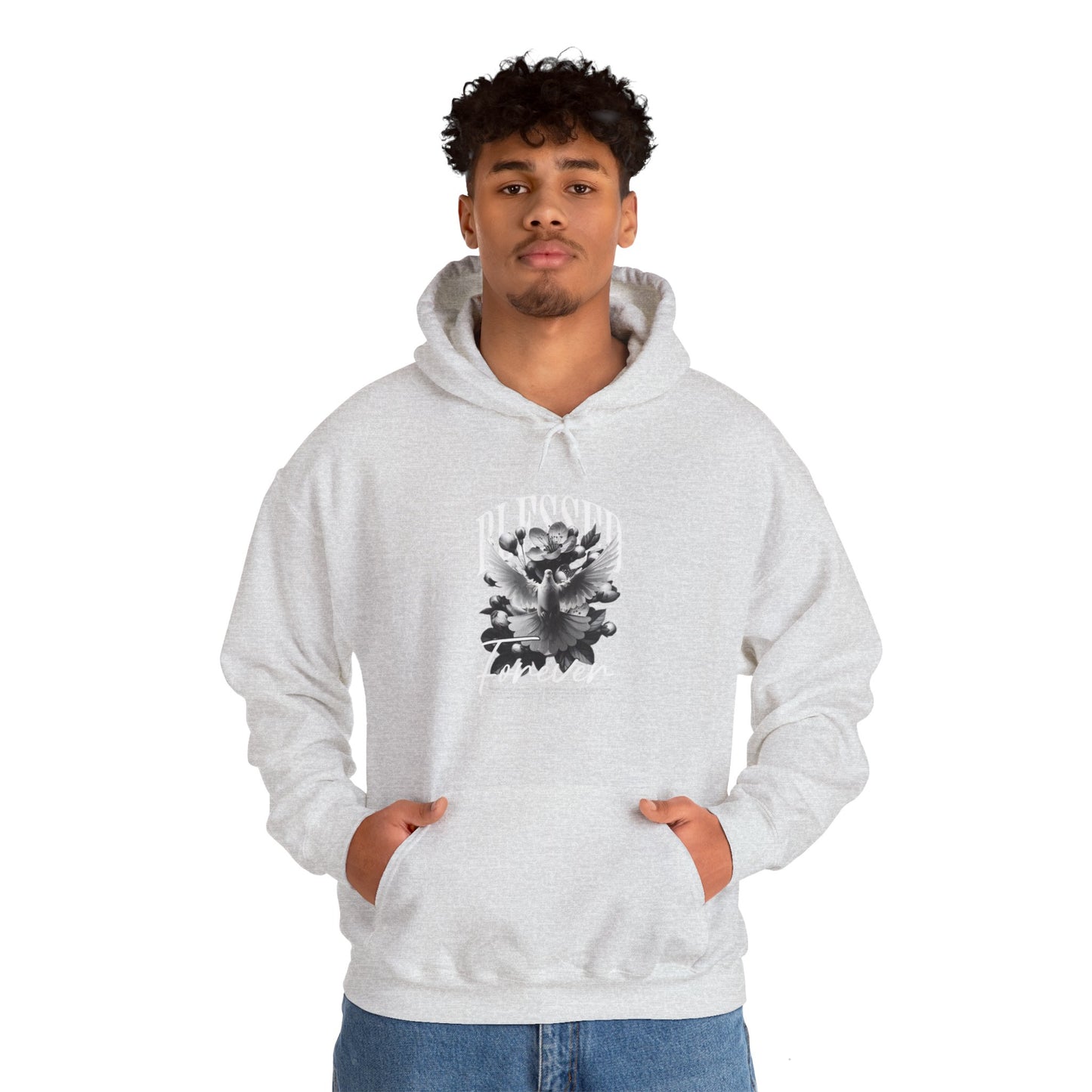 Artistic Unisex Hoodie with Floral Design