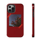 Chic Floral Tough Phone Case - Red Rose Design