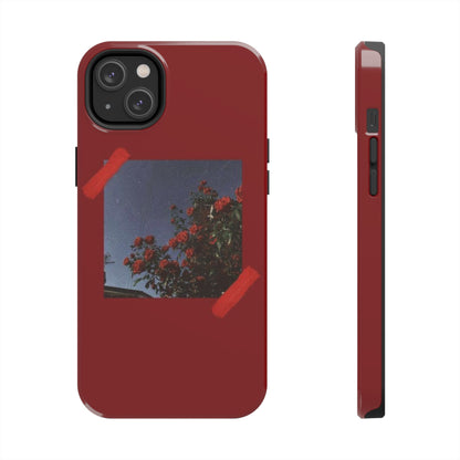 Chic Floral Tough Phone Case - Red Rose Design