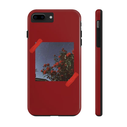 Chic Floral Tough Phone Case - Red Rose Design