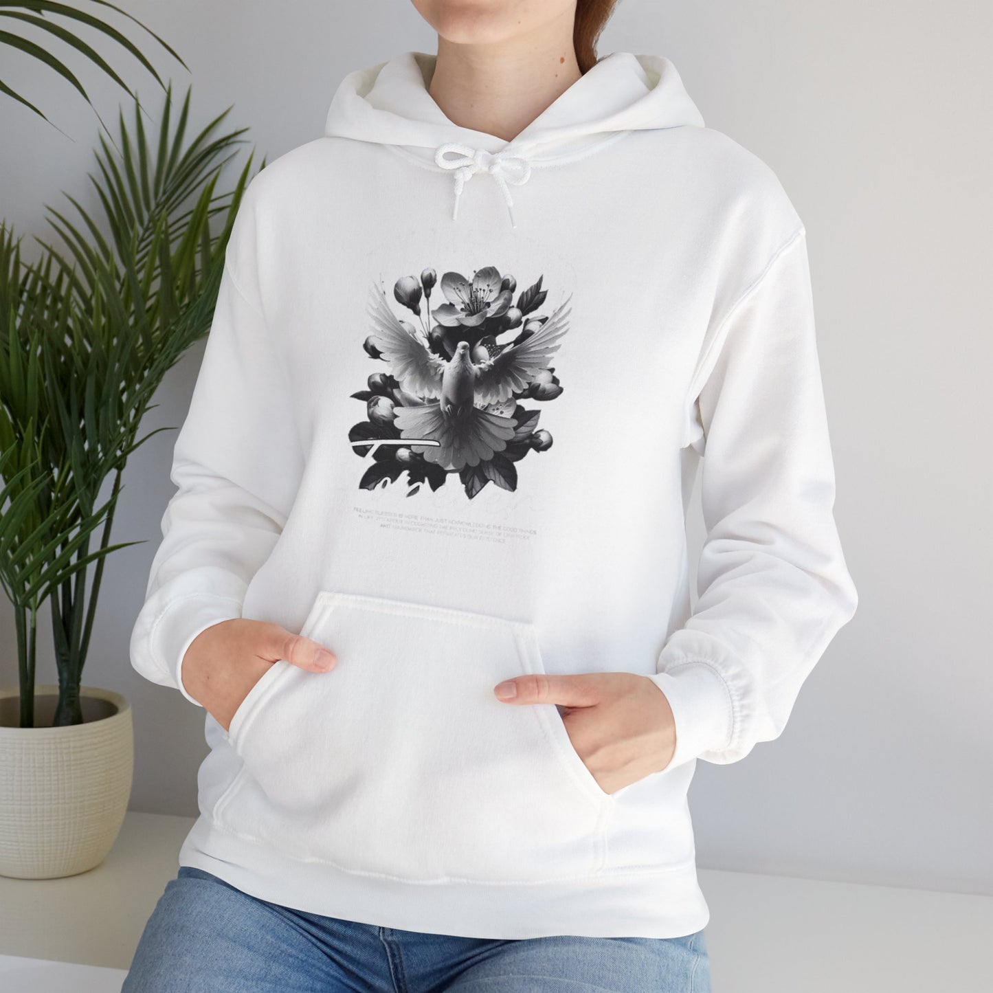 Vintage Floral Graphic Unisex Hooded Sweatshirt