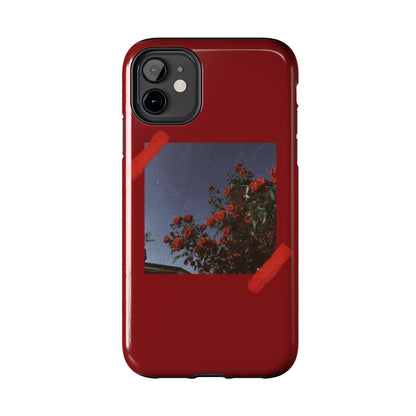 Chic Floral Tough Phone Case - Red Rose Design